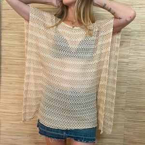Elif for Jordan Taylor Metallic Knit Kaftan Top